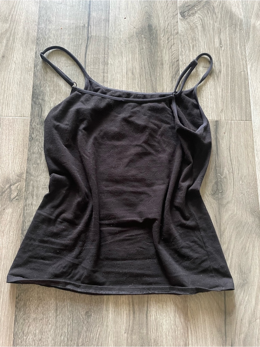 Women's Black Spaghetti Strap Tank Top